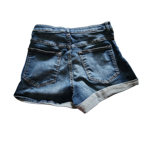 Divided Blue Jean Shorts High-Waisted Cuffed - Picture 2 of 5